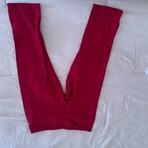 Lululemon raspberry leggings size 10